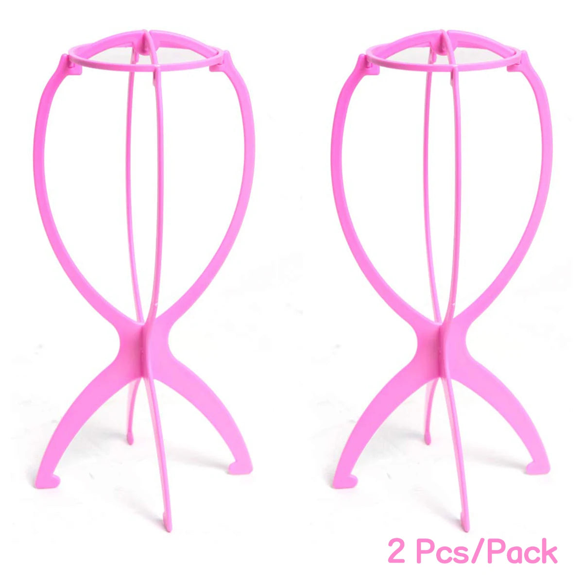 2PCS Support de perruque pliable - 13.8 pouces, support durable pour perruques