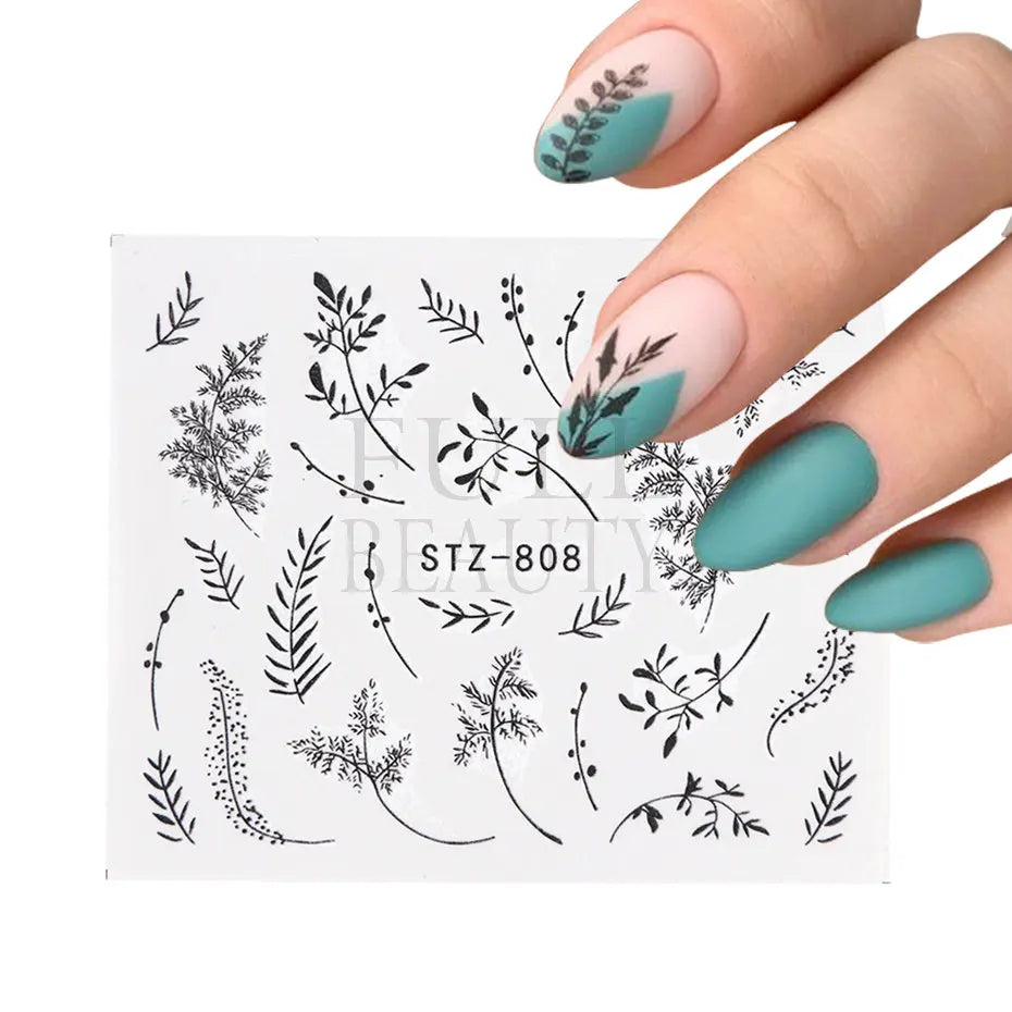 1pcs Fleur de tulipe autocollante pour ongles