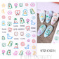 Autocollant réaliste de Nail Art Jelly Bean Little Monster Eyes