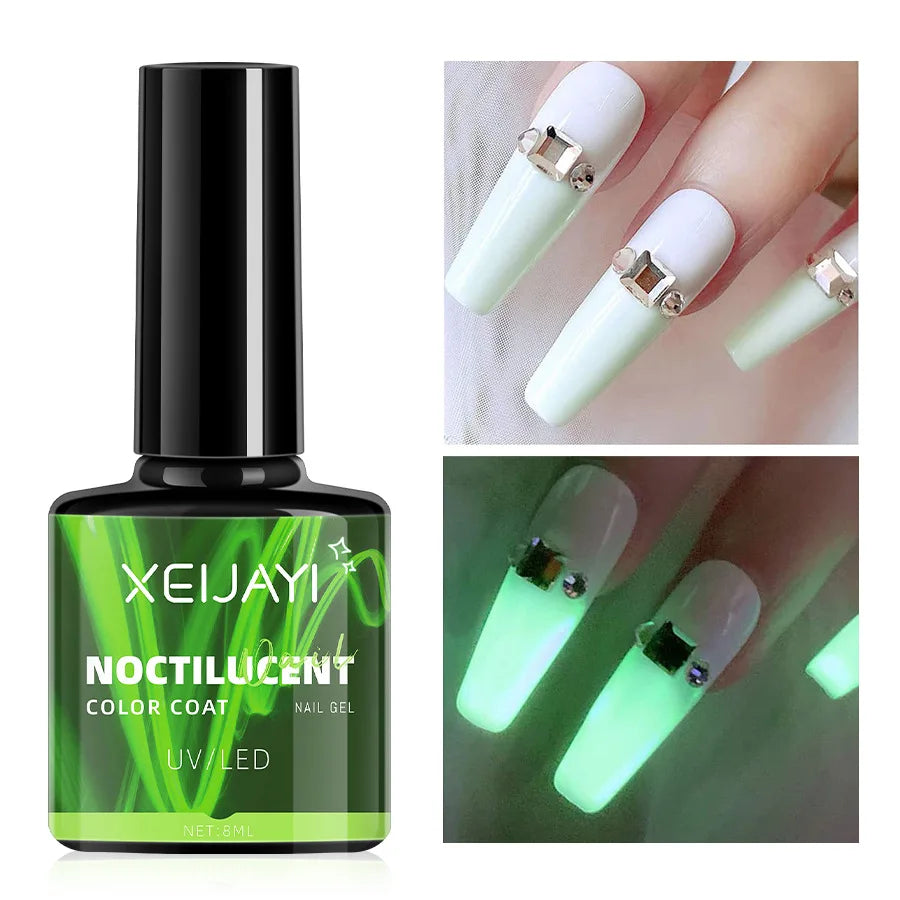 8ml Luminous Top Coat Vernis à Ongles Gel Fluorescent