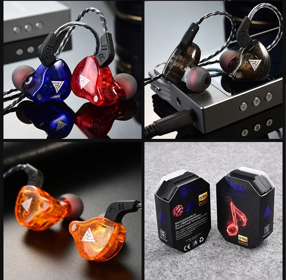 Écouteurs QKZ AK6 – 6 Drivers Dynamiques, Stéréo HIFI, Avec Micro