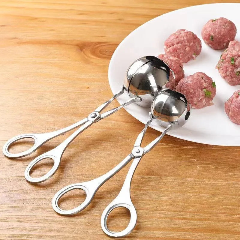 Outil à Boulettes de Viande en Acier Inoxydable - Rond et Antiadhésif