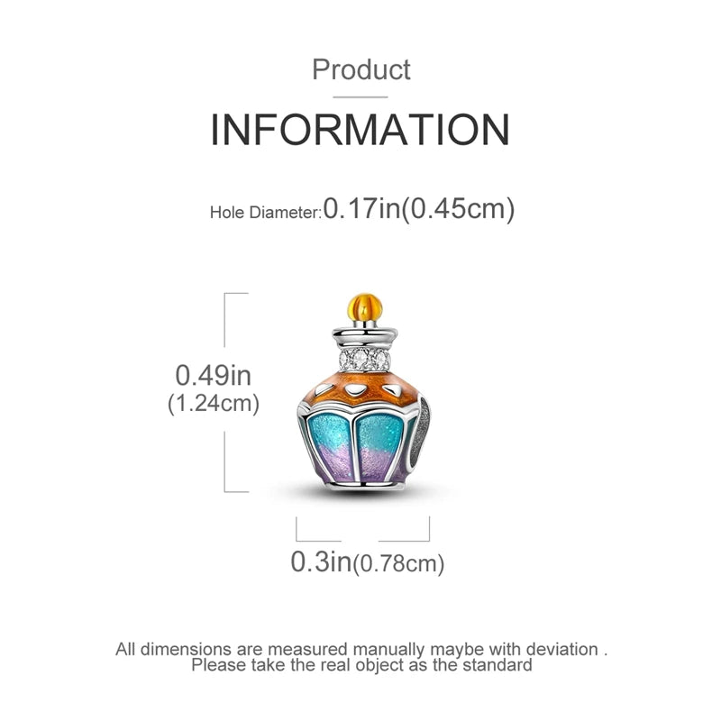 Charm S925 Couronne Parfum Rose