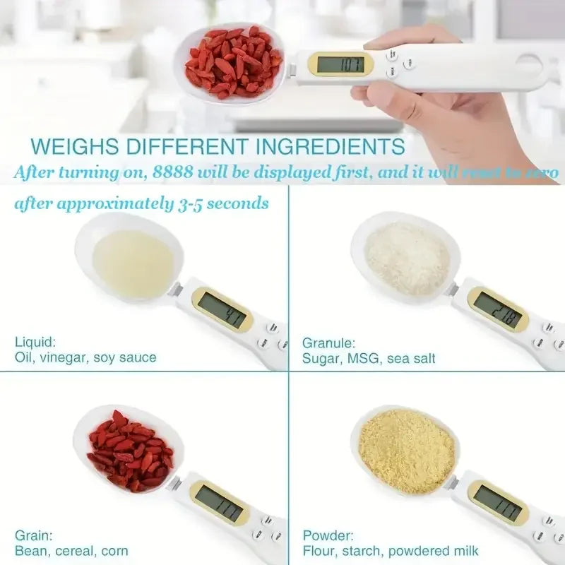 Balance de Cuisine Électronique 500g/0.1g - Cuillère Doseuse LCD Digitale