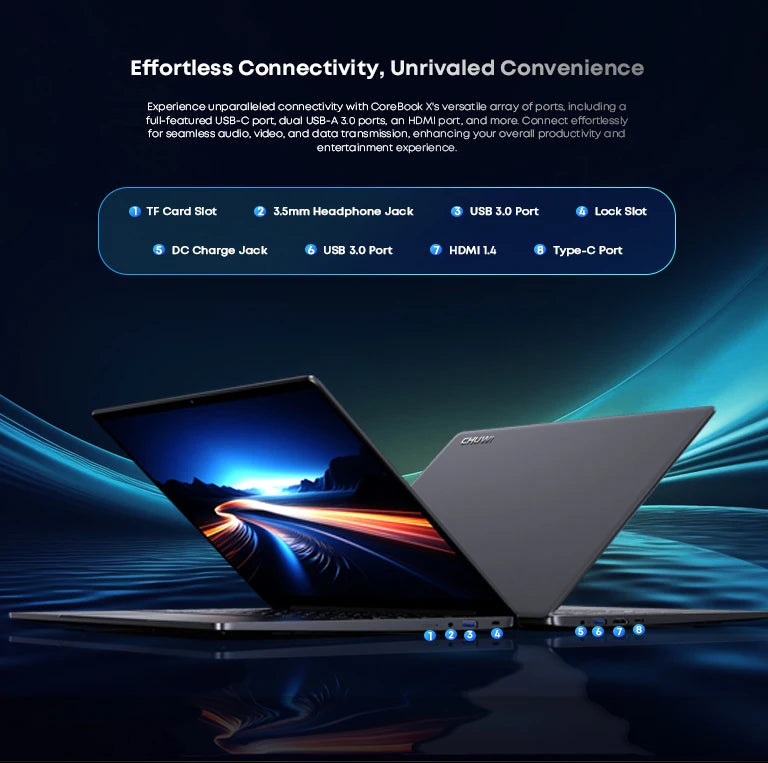 CHUWI CoreBook X Laptop Gaming，Intel i5-12450H，16GB RAM 512GB SSD