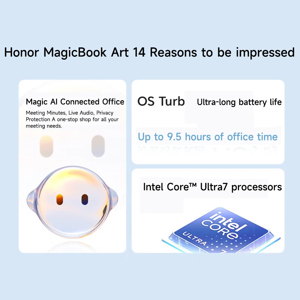 Honor MagicBook Art 14 2024 14.6" OLED Tactile Ultra5/Ultra7, 16GB/32GB RAM, 1TB/2TB SSD, 3.1K 120Hz