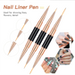 Set 5 Pinceaux Nail Art – Double Embout & Précision Ligne Fine