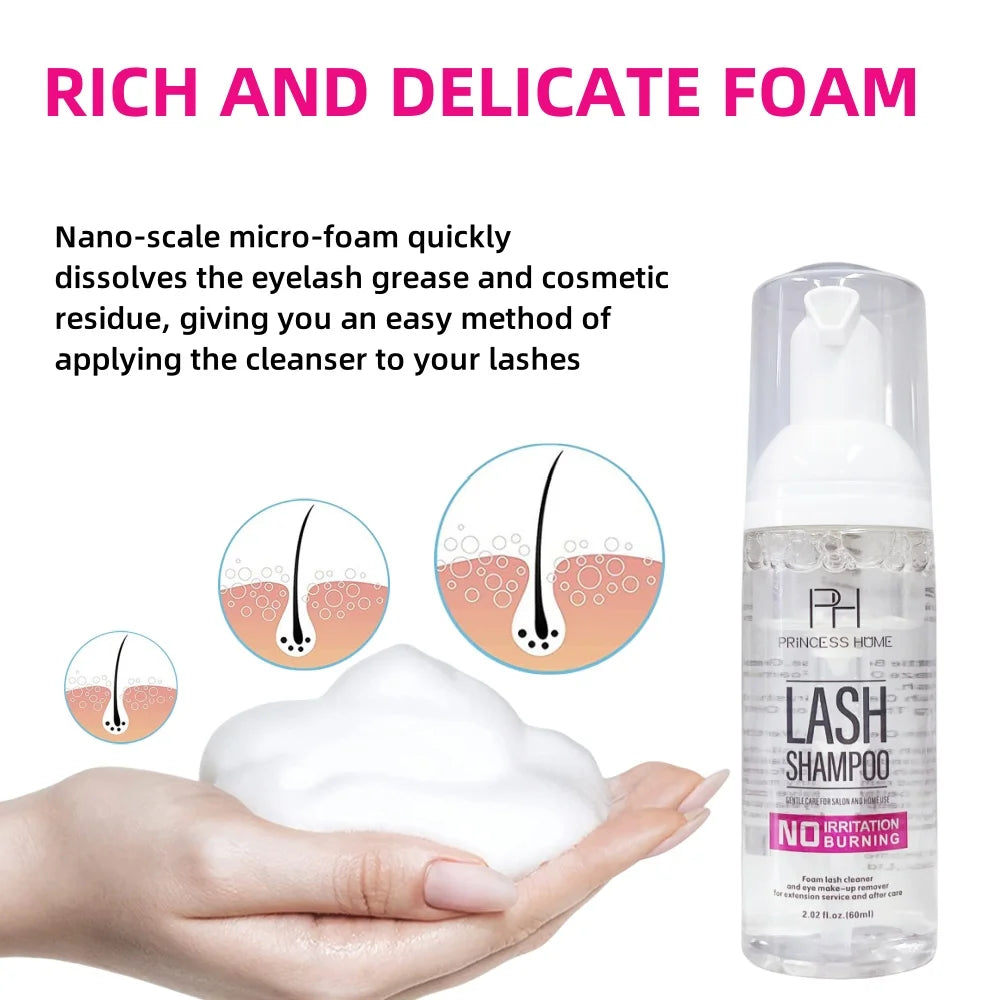 Shampoing Cils Doux – Nettoyant Mousse Sans Larmes