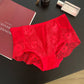 Culottes Femme Rouge – Dentelle Sexy & Seamless, Taille Moyenne