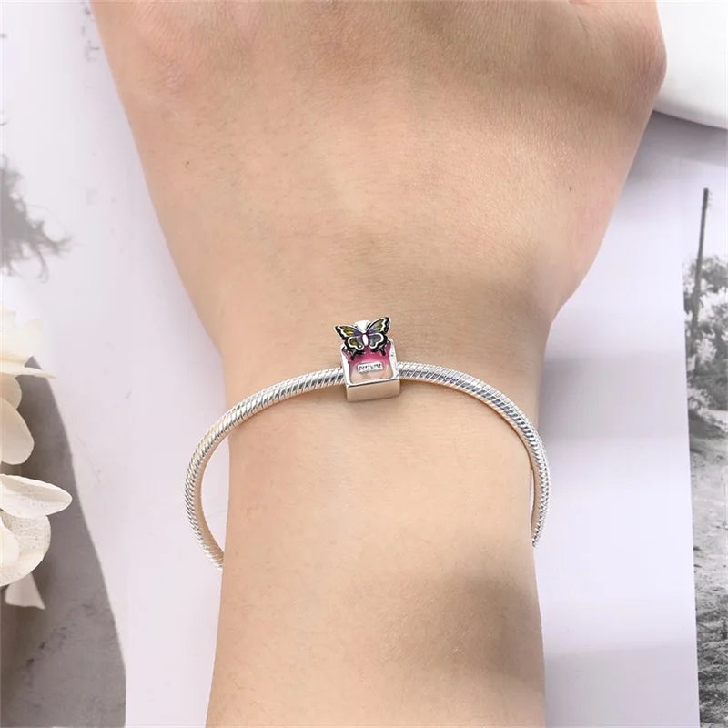 Charm S925 Couronne Parfum Rose