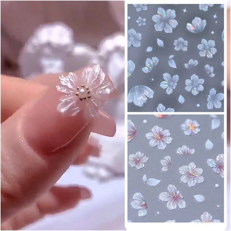 Autocollants de fleurs pour ongles