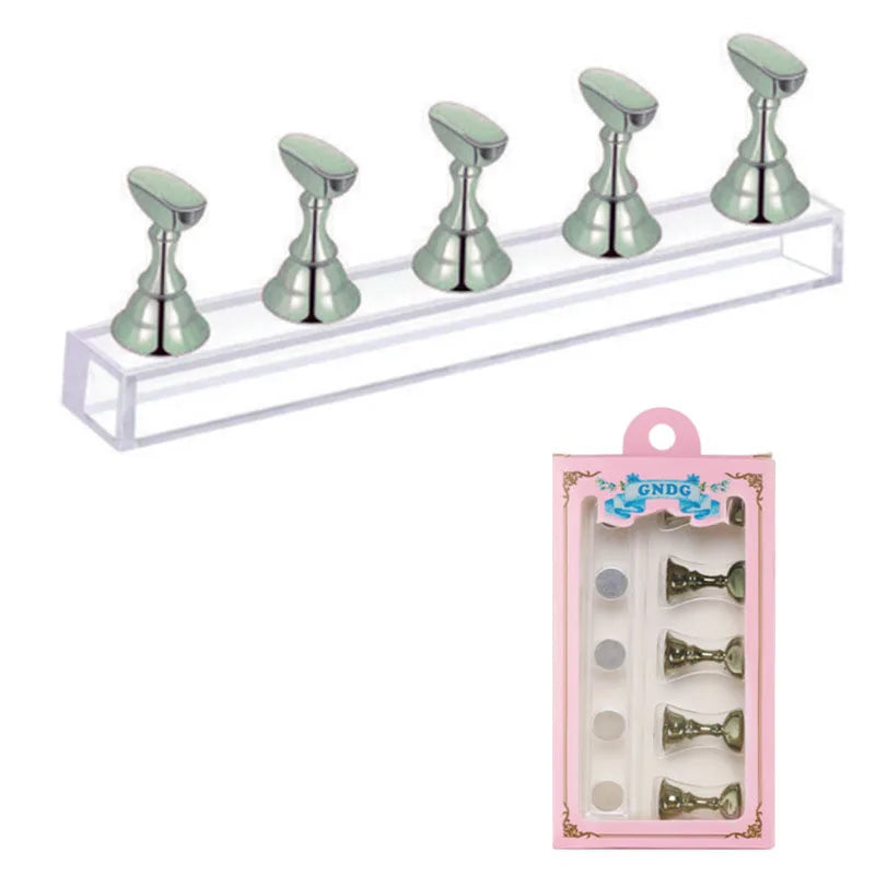 Support de pratique pour les ongles en acrylique, support magnétique de présentation des pointes d'ongles