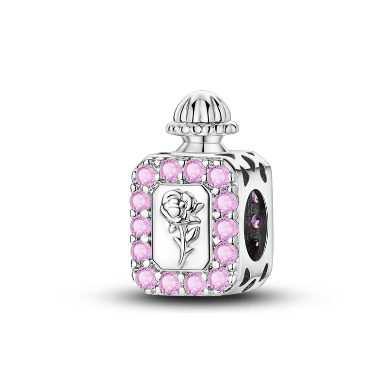 Charm S925 Couronne Parfum Rose