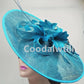 Grand Chapeau Fascinator avec Plumes – Élégance Derby, Mariage & Cérémonie