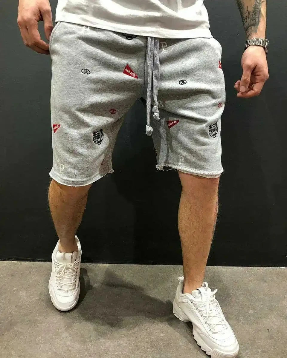 Shorts Homme Cargo – Fitness, Broderie & Style Décontracté