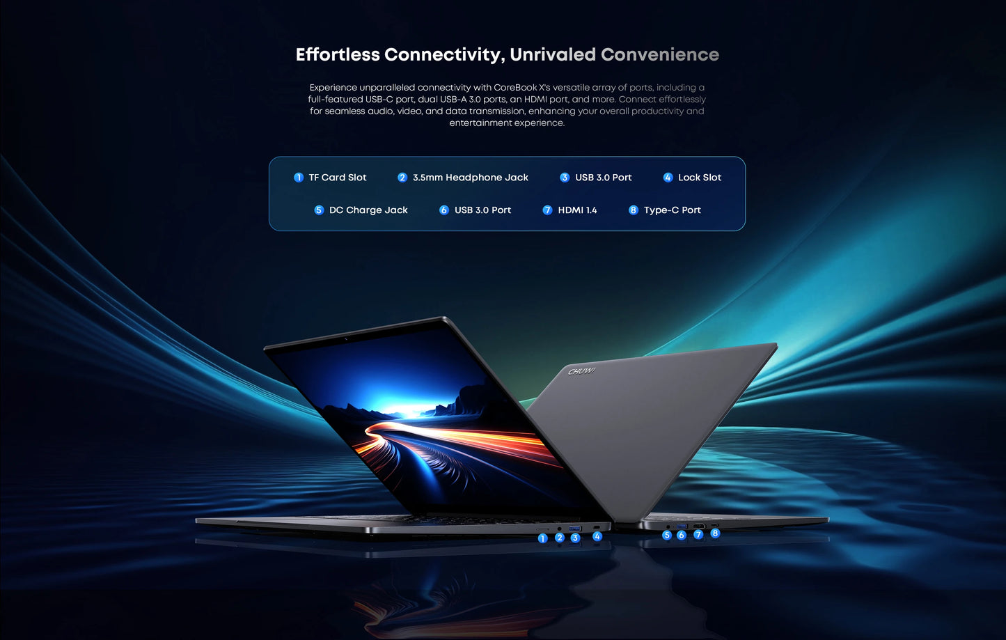 CHUWI CoreBook X Laptop Gaming，Intel i5-12450H，16GB RAM 512GB SSD