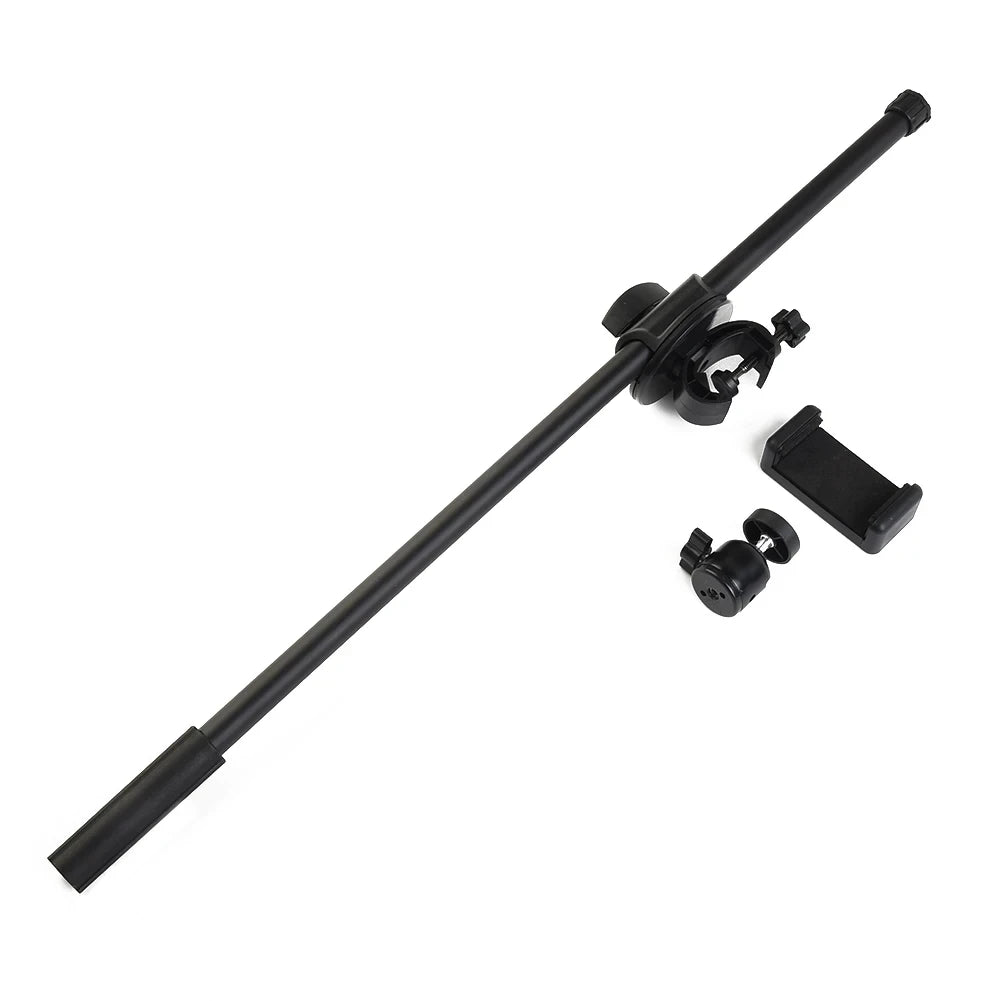 Barre transversale rotative pour microphone 55CM Bras de support de microphone Clip de téléphone