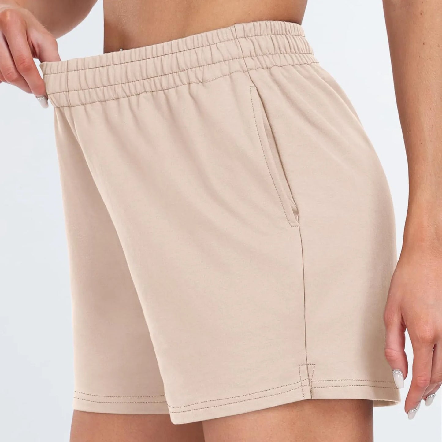 Shorts Femme – Taille Haute, Confortable & Poches