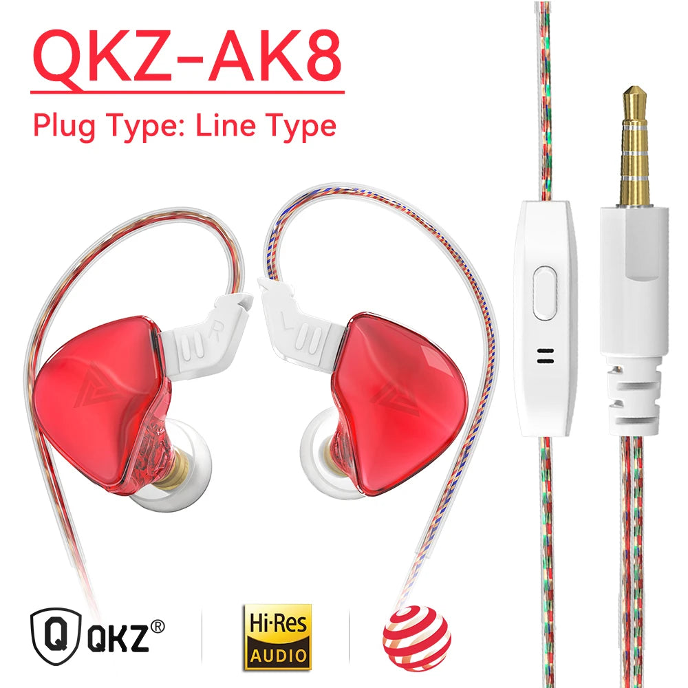 Écouteurs QKZ AK6 DAY – HIFI, Basses Profondes, Avec Micro, pour Musique & Jeux