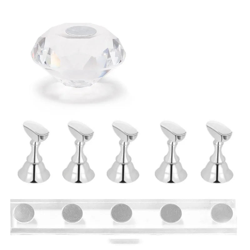 Support de pratique pour les ongles en acrylique, support magnétique de présentation des pointes d'ongles