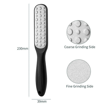 Râpe à pieds double face Lime pour peaux mortes Lime pour callosités Soins des pieds Pédicure Outils de meulage Acier inoxydable Outils de beauté