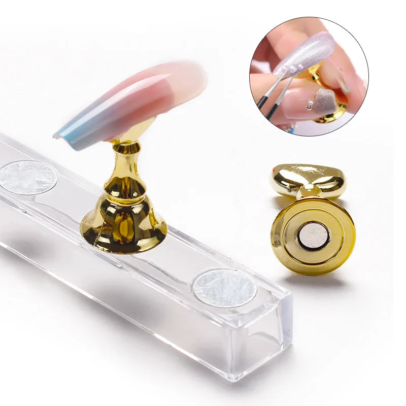 Support de pratique pour les ongles en acrylique, support magnétique de présentation des pointes d'ongles