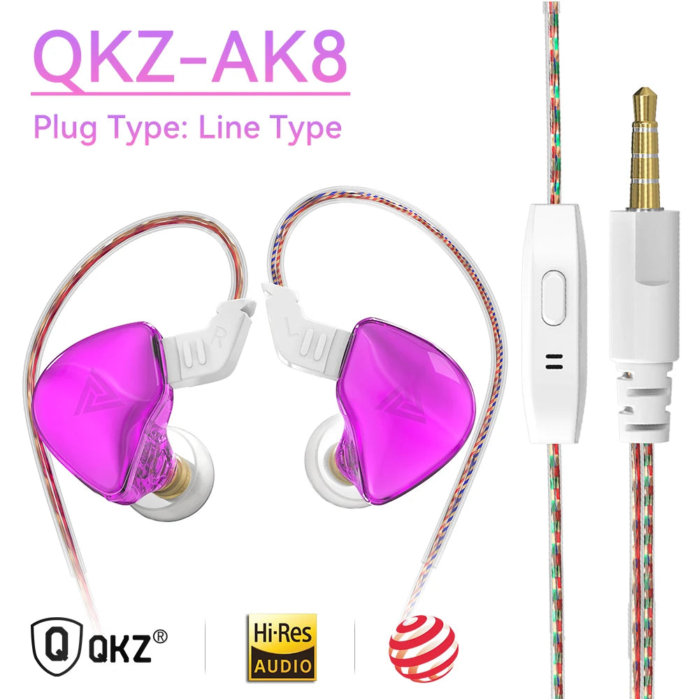 Écouteurs QKZ AK6 DAY – HIFI, Basses Profondes, Avec Micro, pour Musique & Jeux