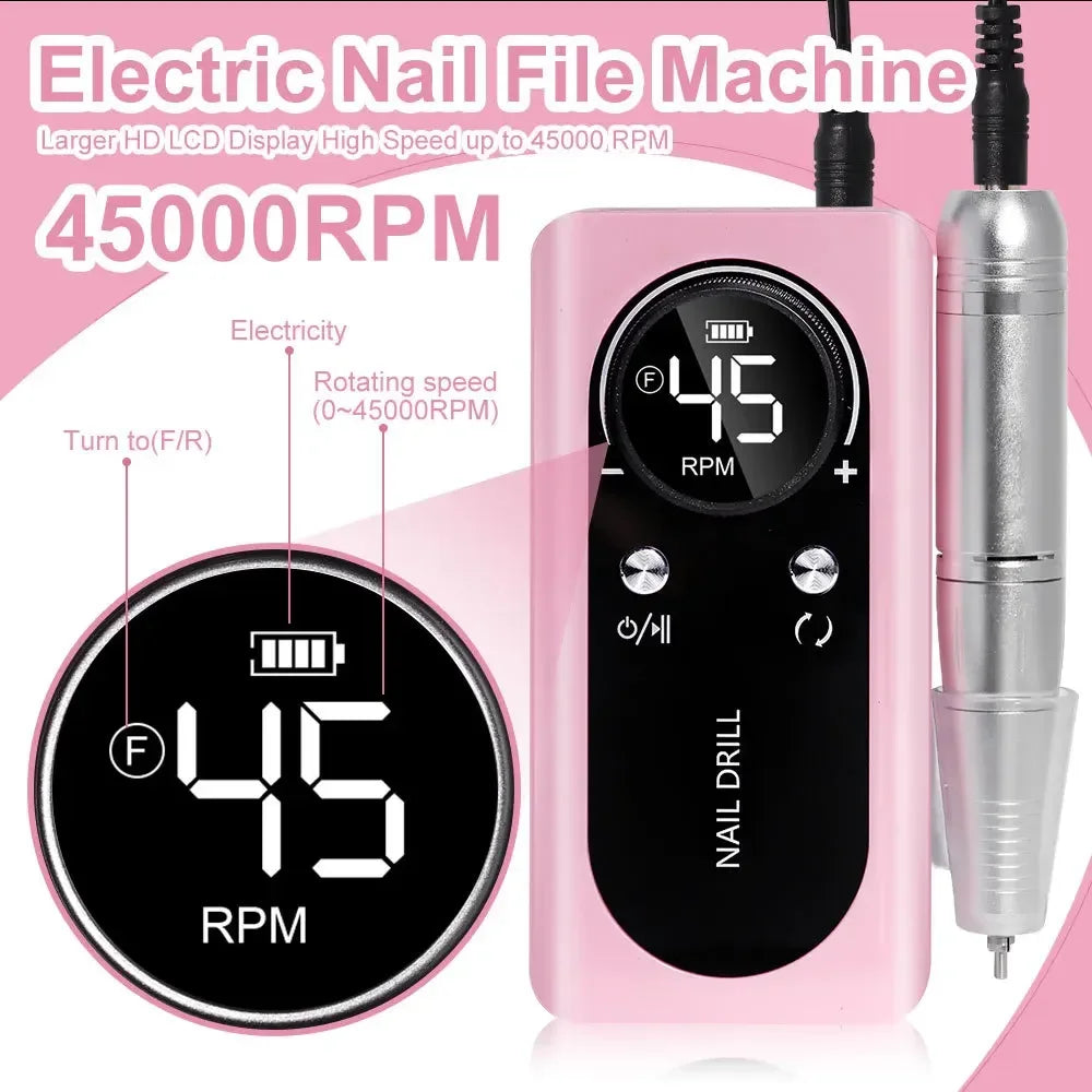 Ponceuse professionnelle pour vernis à ongles avec écran LCD