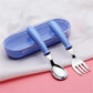 Set Vaisselle Bébé – Cuillère & Fourchette en Acier Inox, Pratique
