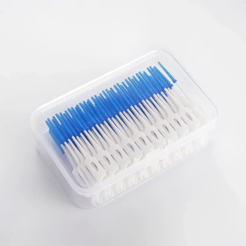 Brosses Interdentaires Silicone 40pcs – Nettoyage Dentaire & Fil