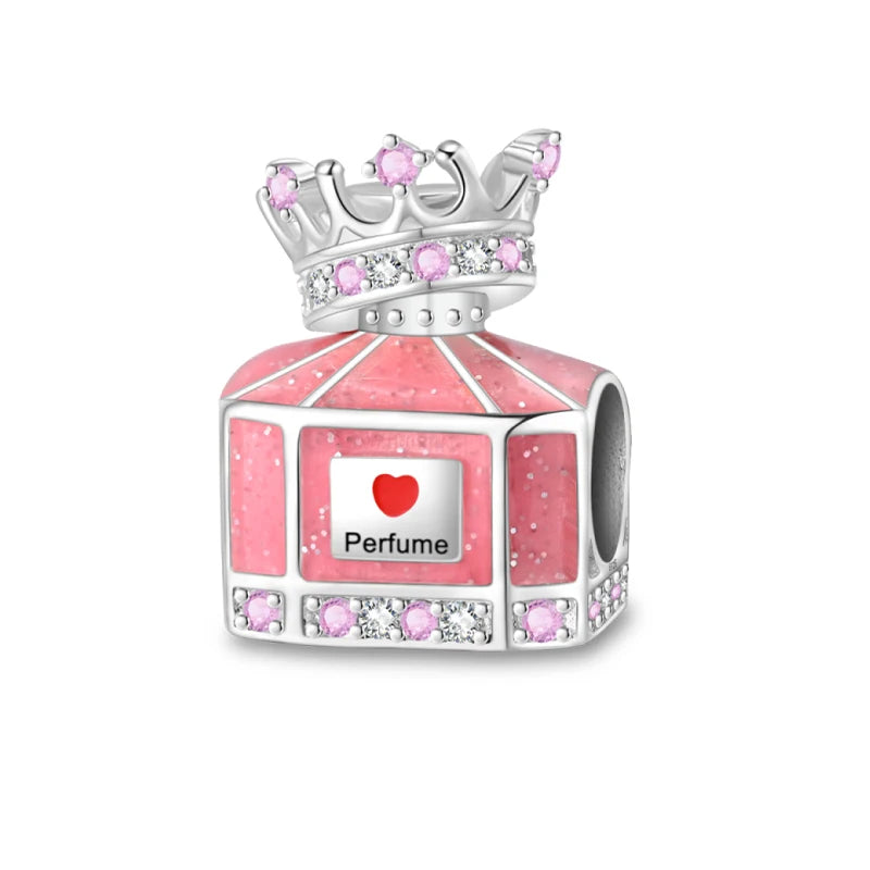 Charm S925 Couronne Parfum Rose