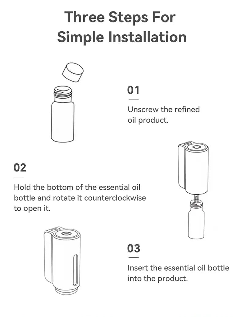 Diffuseur d'Air Électrique pour Voiture – Humidificateur & Désodorisant Aromathérapie