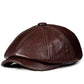 Beret en Cuir Véritable pour Homme – Casquette Padding en Cuir