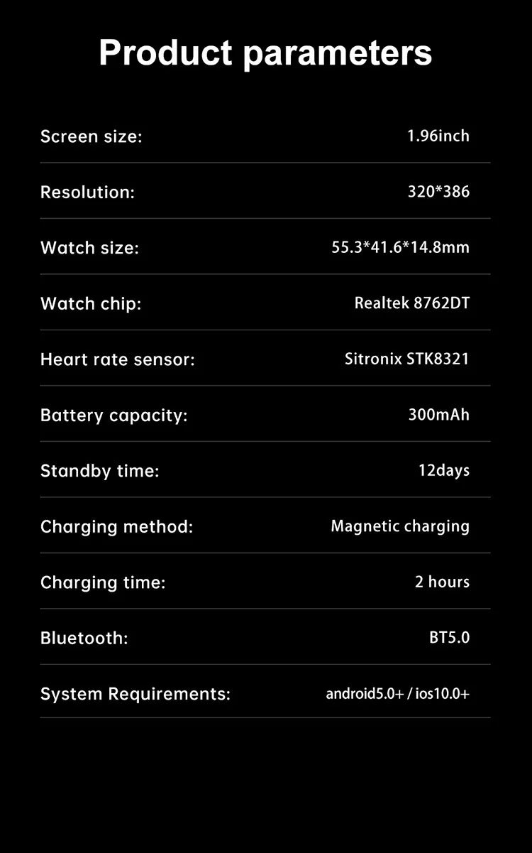 2025 SmartWatch étanche Fréquence cardiaque