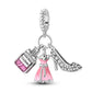 Charm S925 Couronne Parfum Rose