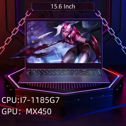 intel core i7 1185G7  MX450 15.6 Inch Gaming laptops computer