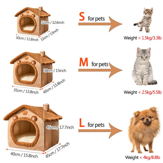 Maison Pliable pour Chat & Chien – Douillet & Lavable