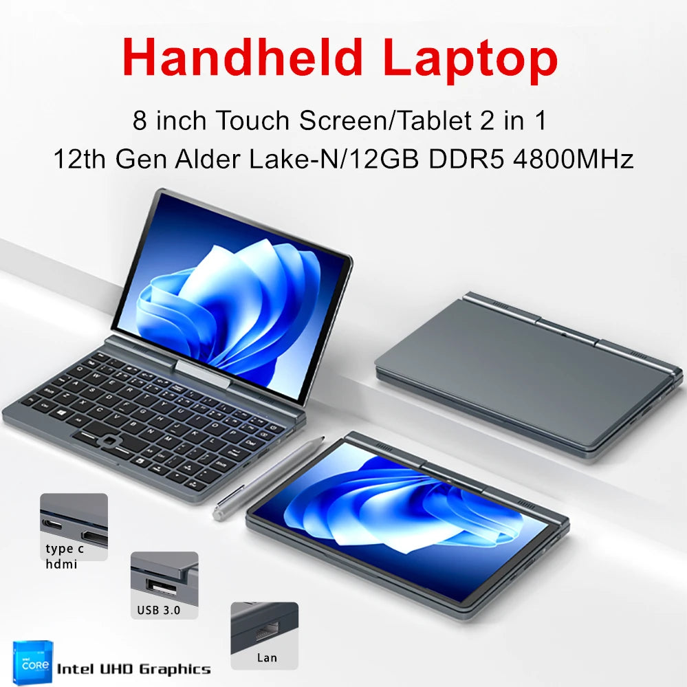 Topton P8 12th Gen Mini Handheld Laptop 8 Inch