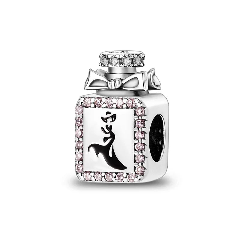 Charm S925 Couronne Parfum Rose