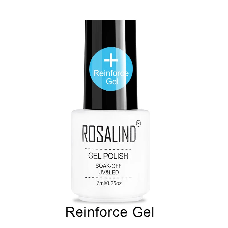 ROSALIND 7ml Top Base Matt Coat Nail Gel Polish Long Lasting Reinforce Hybrid Varnishes Nail Art Manicure Top Primer Coat UV Gel