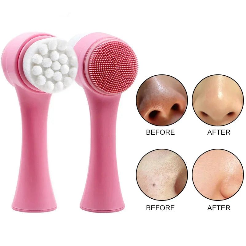 Brosse Visage 3D – Silicone Doux & Massage Nettoyant