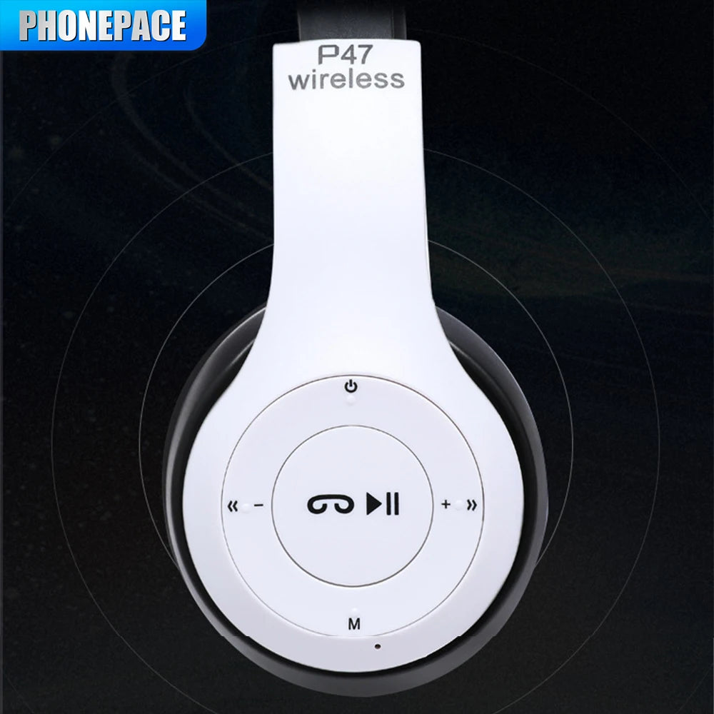 P47 Stereo 5.0 Bluetooth Headset – Sans Fil, Pliable