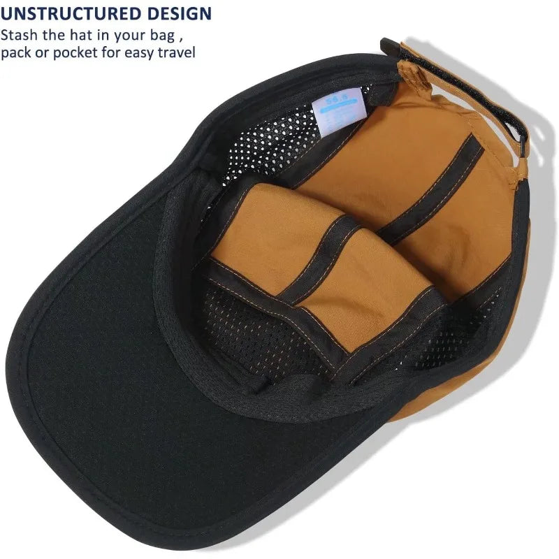 Casquette Pliable Extérieure UPF 50+ – Séchage Rapide & Imperméable