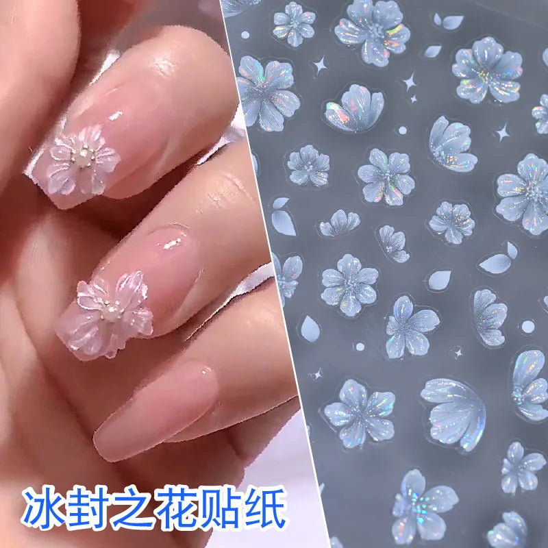 Autocollants de fleurs pour ongles