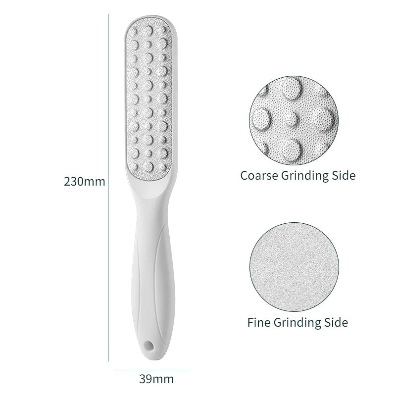 Râpe à pieds double face Lime pour peaux mortes Lime pour callosités Soins des pieds Pédicure Outils de meulage Acier inoxydable Outils de beauté