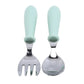 Set Vaisselle Bébé – Cuillère & Fourchette en Acier Inox, Pratique