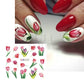 1pcs Fleur de tulipe autocollante pour ongles