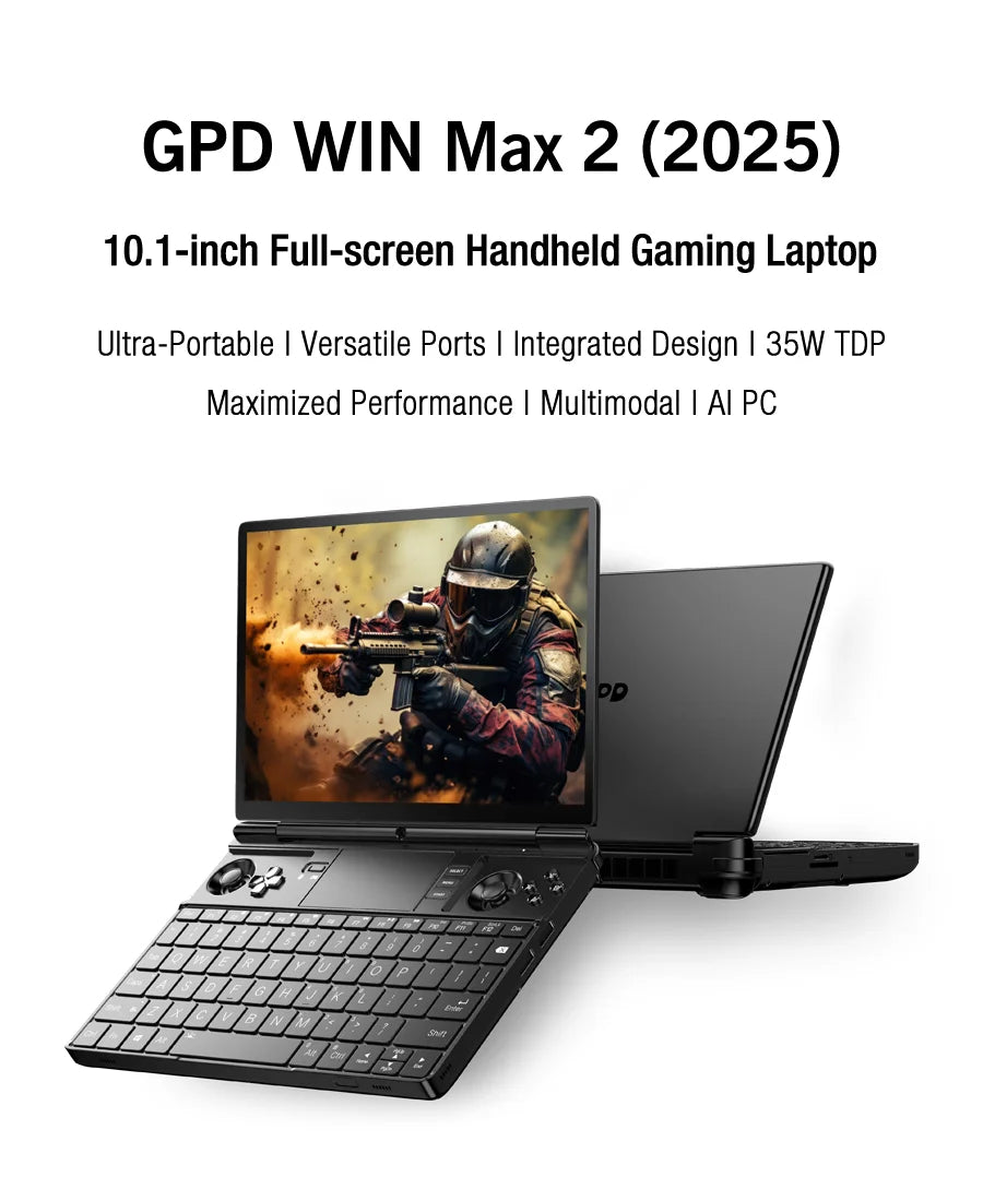 Mini PC Gaming GPD WIN Max 2 (2025) – AMD 8840U, 32/64GB RAM, 1TB/2TB SSD