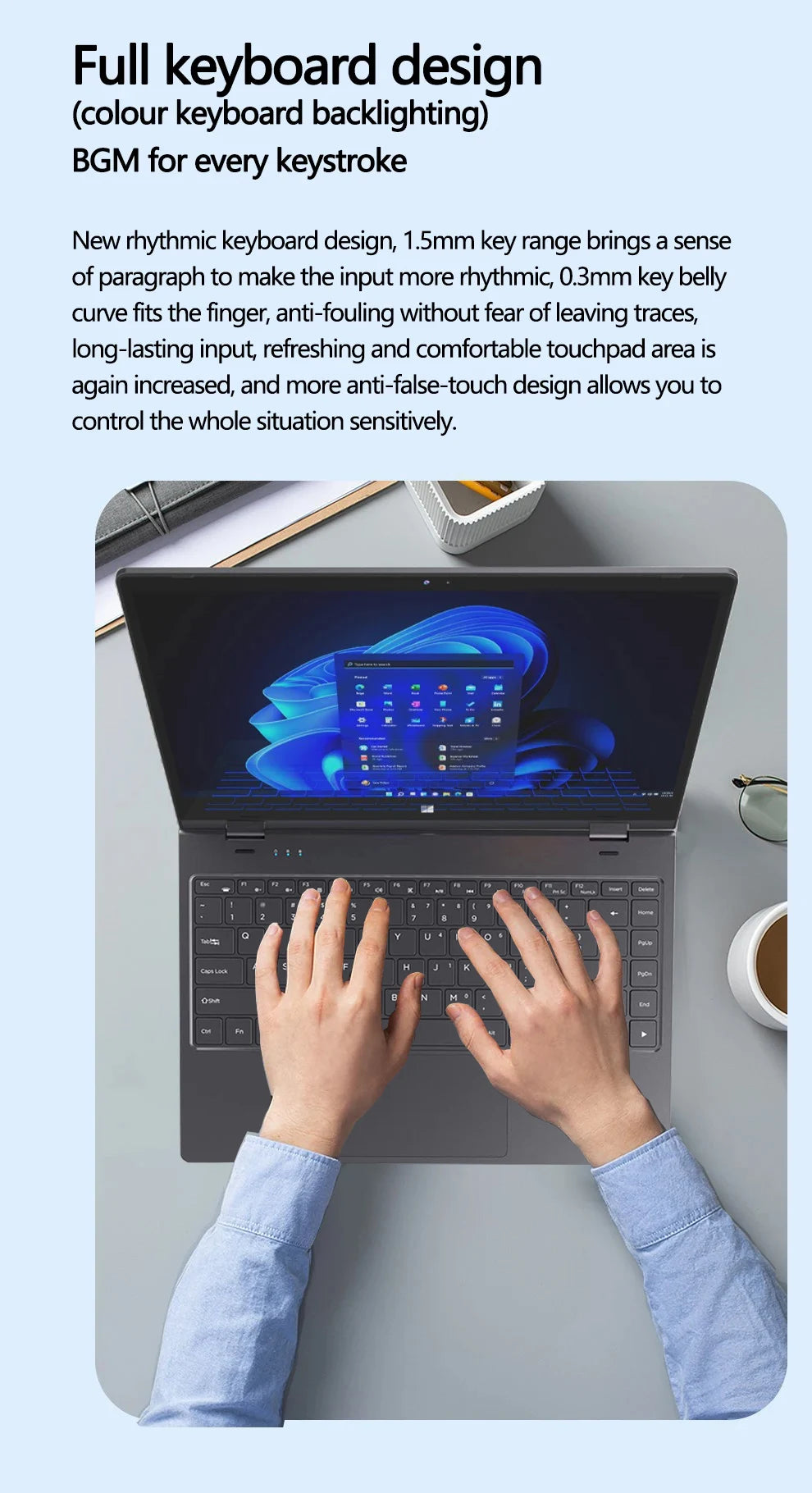 YOGA 14" Mini Laptop Intel N95 32GB RAM 2TB SSD 2-in-1 2.5K Écran Tactile 360°