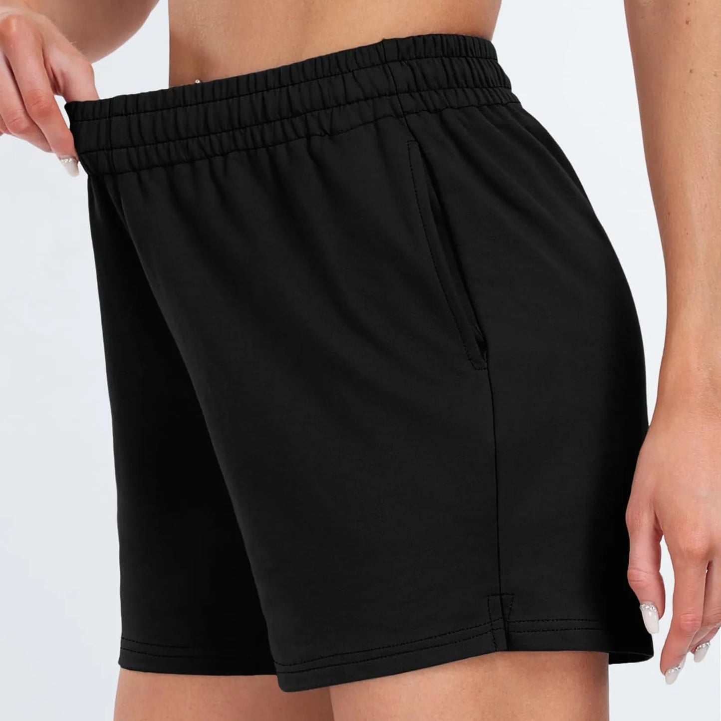 Shorts Femme – Taille Haute, Confortable & Poches